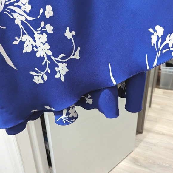 Dressbarn Woman 16W Blue and White Dress - Picture 3 of 5